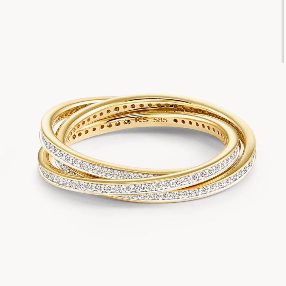Kendra Scott Gold and Silver Intertwined Ring